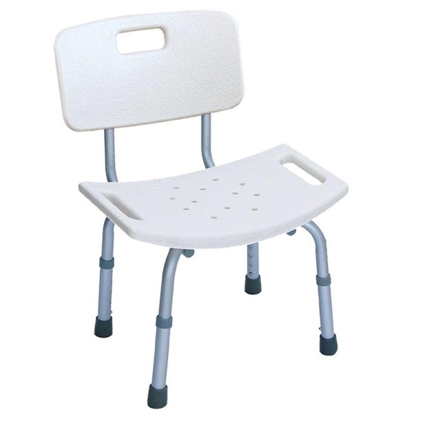 Banqueta de baño con respaldo